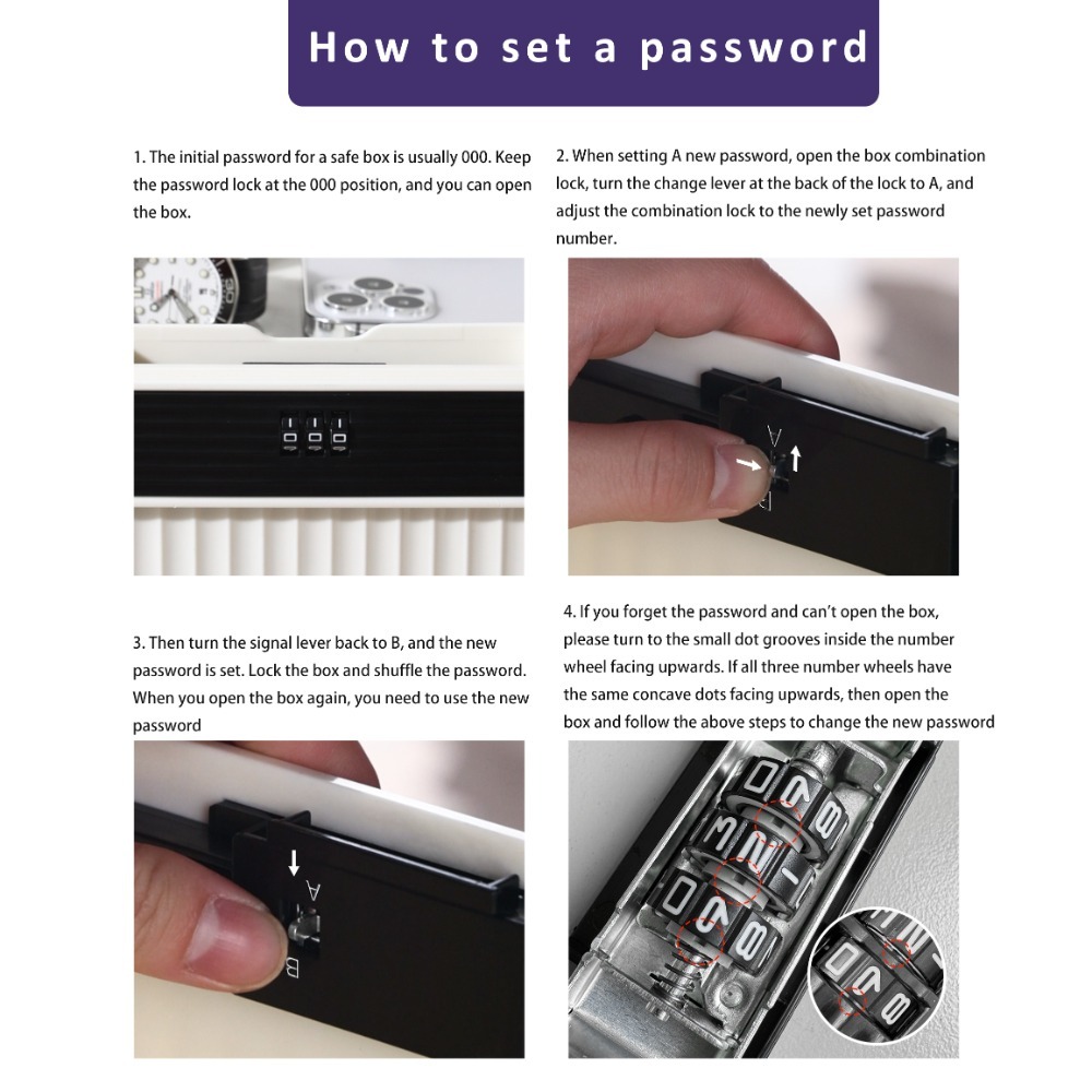 Kotak Aman dengan Kunci Kata S - Home Security Box ulasan dan harga