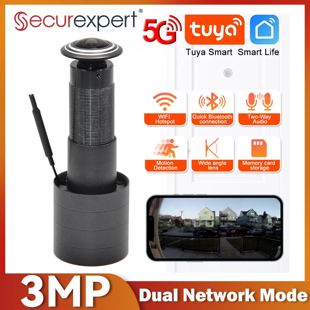 Kamera Pintu 3MP HD 2.4G/5G Wi - Home Security Front Door Camera ulasan dan harga