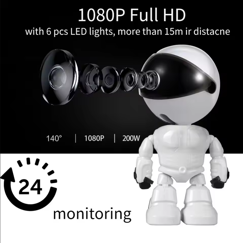 Kamera IP WiFi Robot Pintar 10 - Home Security Robots ulasan dan harga