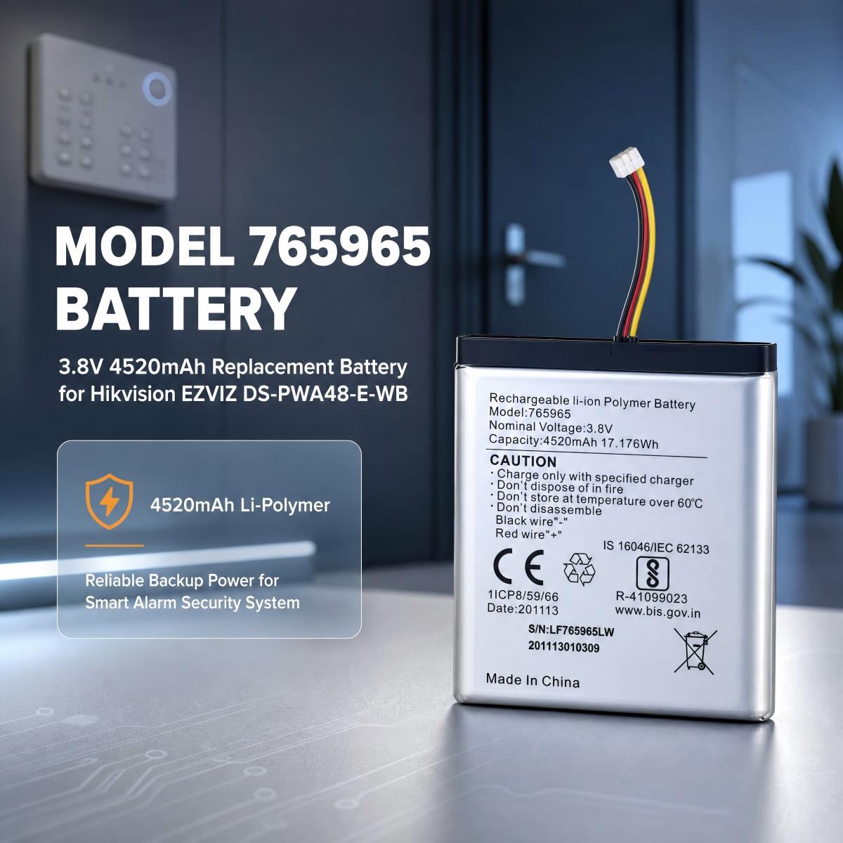 765965 Baterai Pengganti Li-Po - Home Security Battery Replacement ulasan dan harga