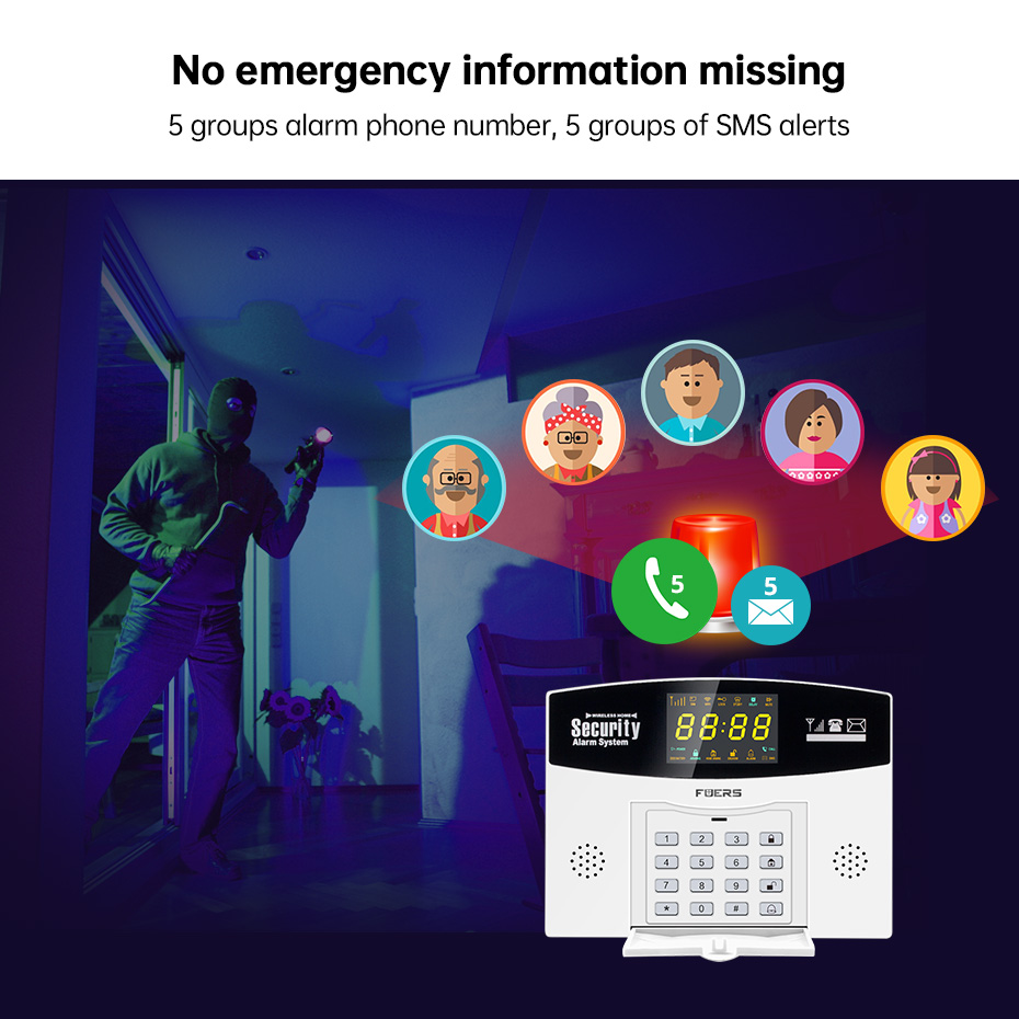 Fuers Tuya Kit Sistem Alarm Pi - Home Security Front Door Camera ulasan dan harga