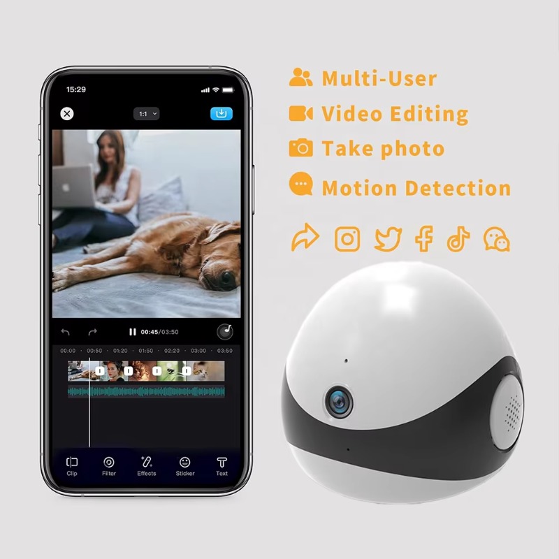 Kamera Robot Pendamping Hewan  - Home Security Robots ulasan dan harga