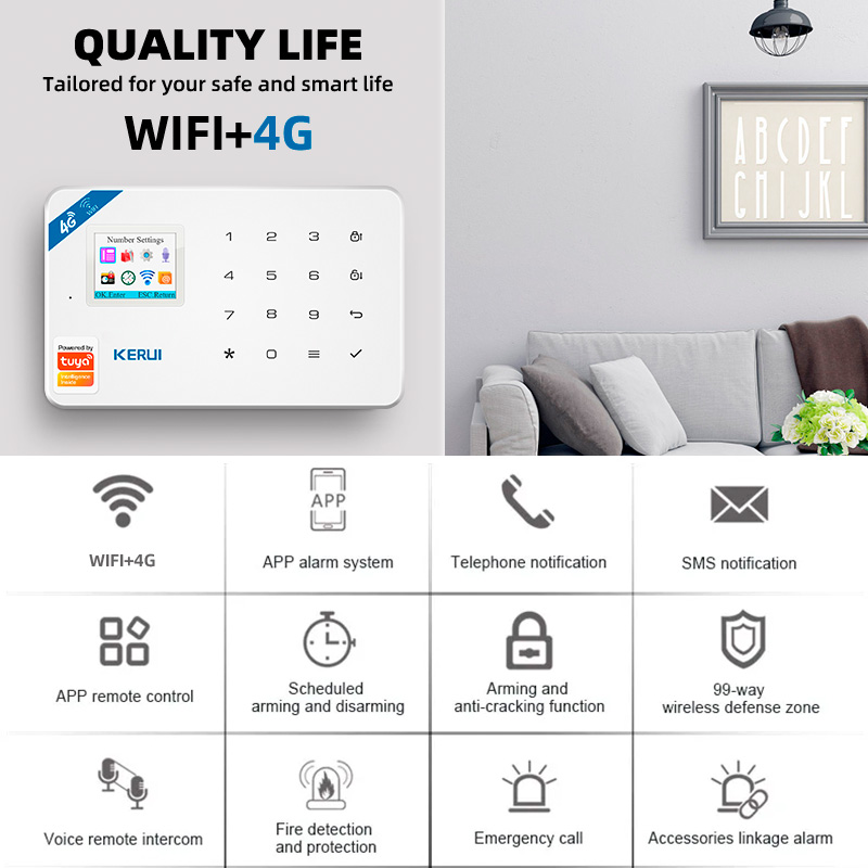 KERUI W184 4G Tuya Smart WIFI  - Home Security Front Door Camera ulasan dan harga
