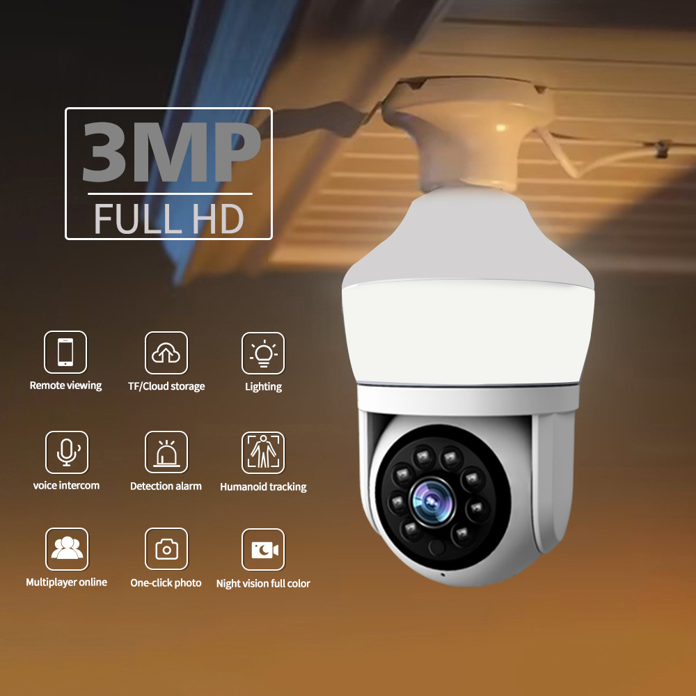Kamera Dome IP PTZ Nirkabel Yo - Home Security Flood Lights ulasan dan harga