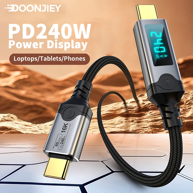 Kabel USB Type C PD240W Pengis - Home Security Robots ulasan dan harga