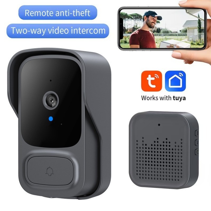 Bel Pintu Nirkabel Tuya Tahan  - Home Security Front Door Camera ulasan dan harga